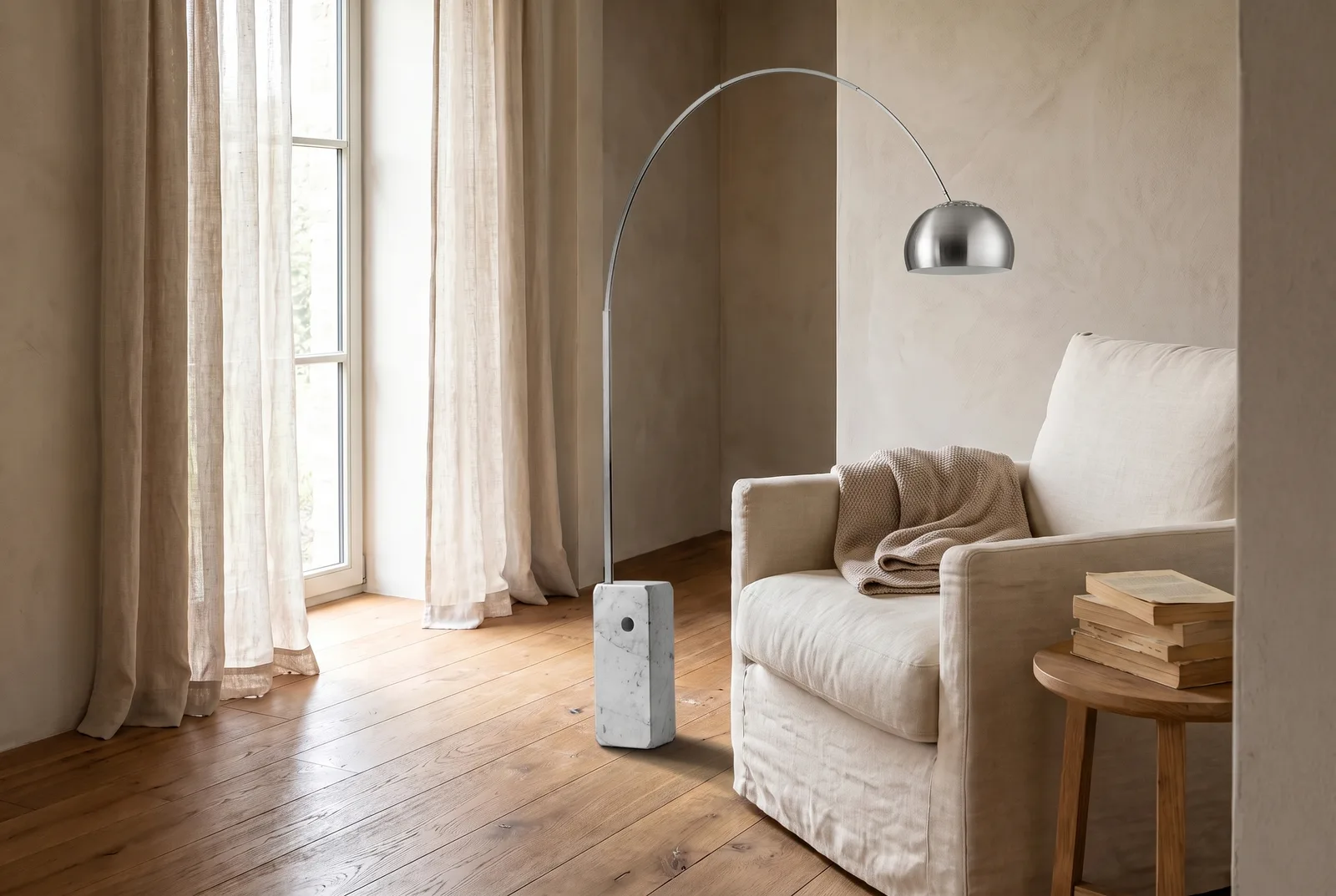 Arco Floor Lamp · Flos, placed in the room